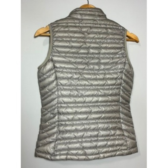 Patagonia Women's XS Lightweight Down Insulated Vest Gray Silver Full Zip Puffer - Picture 3 of 13